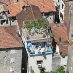 Rooftop garden and patio--space is tight in old town