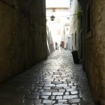 Narrow stone walks in old town  (no motorized vehicles allowed)