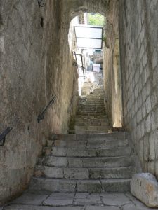 Old town steps and walls