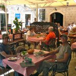 Michael and Richard at cafe-restaurant-pizzeria