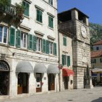 Clock tower square and shops