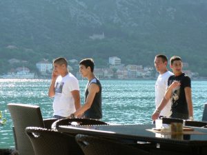 Local guys at harbor cafe