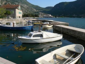 Small boats in Kotor harbor