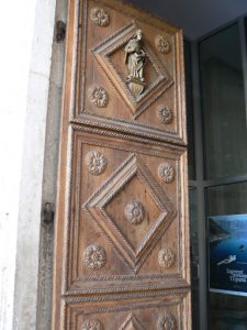 Carved door of St.Tryphon's Cathedral