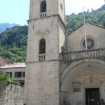 Looking at high cliffs above St.Tryphon's Cathedral