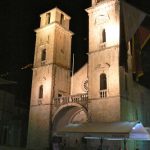 St.Tryphon's Cathedral and square at night