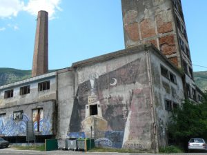 Abandoned factory from communist era in Kotor