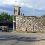 Montenegro, Podgorica: old fort remnants across the street from the