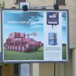 Montenegro, Podgorica: Advertisement for paint: "colors  for the decoration of