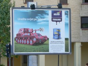 Montenegro, Podgorica: Advertisement for paint: "colors  for the decoration of