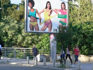 Montenegro, Podgorica: colors of Benetton ad