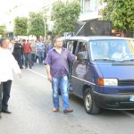 Montenegro, Podgorica: Eastern Orthodox Easter  procession with loudspeakers playing religious