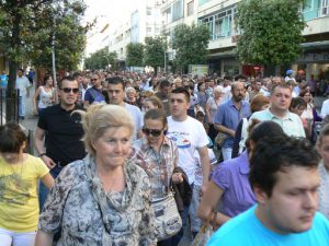 Montenegro, Podgorica: crowds follow procession