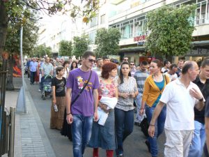 Montenegro, Podgorica: crowds follow procession