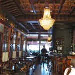 Montenegro, Podgorica: bar with coffered ceiling