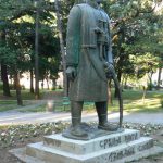 Montenegro, Podgorica: heroic statue