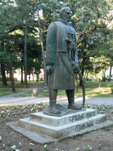 Montenegro, Podgorica: heroic statue