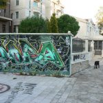 Montenegro, Podgorica: two guys walking their dog