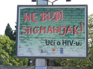 Montenegro, Podgorica: "do nto discriminate! Learn about HIV"