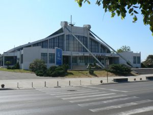 Montenegro, Podgorica: sports complex main entrance