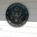 Montenegro, Podgorica: US Embassy looks like a prison with bars