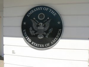 Montenegro, Podgorica: US Embassy looks like a prison with bars