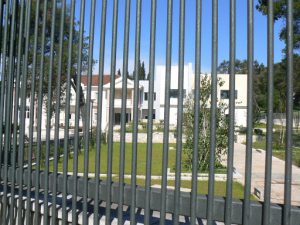 Montenegro, Podgorica: US Embassy looks like a prison with bars
