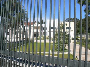 Montenegro, Podgorica: US Embassy looks like a prison with bars