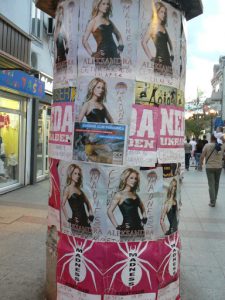 Montenegro, Podgorica: ads for disco shows
