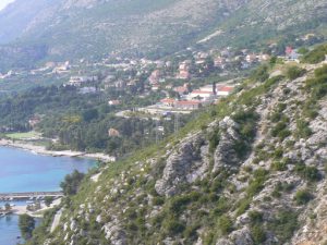 Croatia, Dubrovnik: approaching the city from the south along high