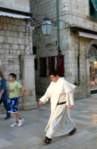 Croatia, Dubrovnik: monk on a mission