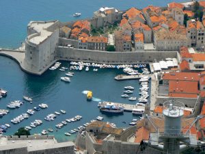 Croatia, Dubrovnik: view of the castle side of the port