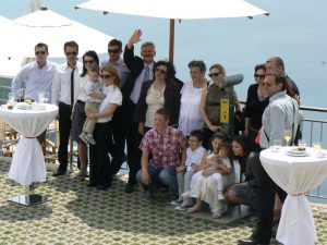 Croatia, Dubrovnik: Panorama Restaurant at the peak; local family reunion