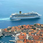 Croatia, Dubrovnik: enormous cruise ships arrive and depart daily