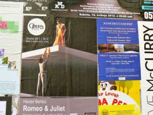 Croatia, Dubrovnik: poster for Berlioz' opera 'Romeo and Juliet'