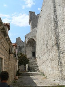 Croatia, Dubrovnik: inside along the outer city walls