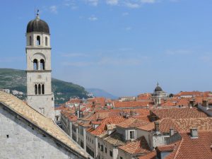 Croatia, Dubrovnik: rooftop view from the city walls