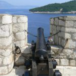 Croatia, Dubrovnik: old cannon in the city walls