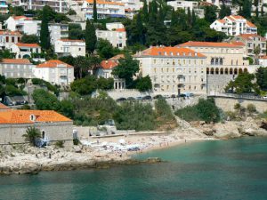 Croatia, Dubrovnik: local city beach is small