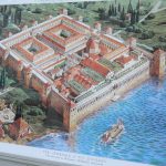 Croatia, Split City: sketch of ancient Diocletian Palace in Split