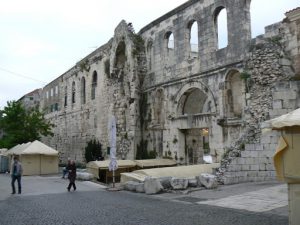 Croatia, Split City: entry to old city palace