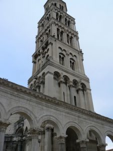 Croatia, Split City: steeple and mausoleum of Diocletian