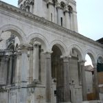 Croatia, Split City: steeple and mausoleum of Diocletian