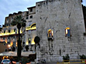 Croatia, Split City: exterior of Diocletian Palace