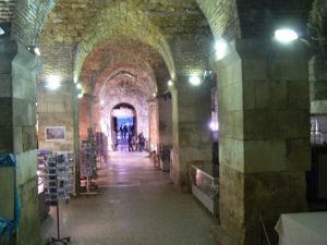Croatia, Split City: old catacombs are now shops