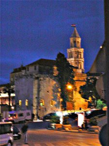 Croatia, Split City: old city at sunset