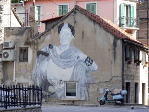 Croatia, Split City: painting of Diocletian; he was a Roman