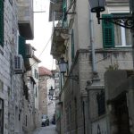 Croatia, Split City: narrow streets and lanterns