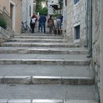 Croatia, Split City: many steps lead to private homes along