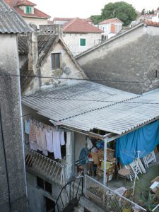 Croatia, Split City: backyard laundry